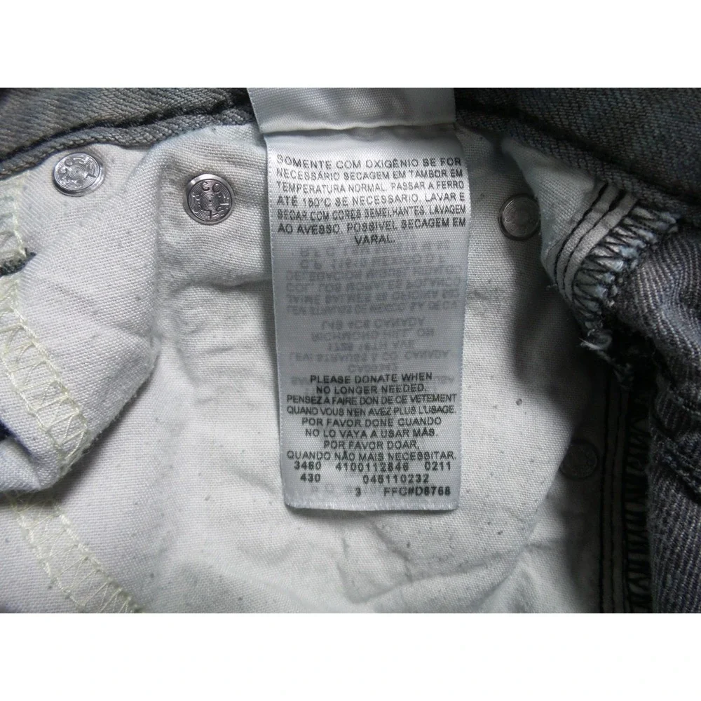Levis Jeans Mens Size 29 x 30 Gray‎ Denim 511 Skinny Fit Straight Leg Stretch